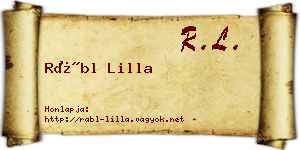 Rábl Lilla névjegykártya