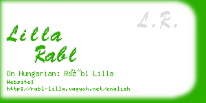 lilla rabl business card